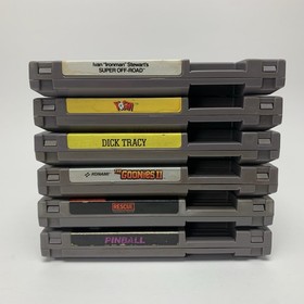Lote Videojuegos Nintendo NES Yoshi Dick Tracy Goonies 2 Rescate Pinball Off Road