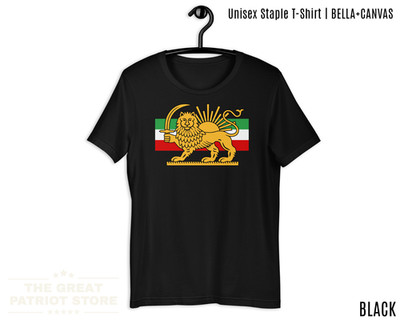 Persian Lion and Sun Flag Shirt, MIGA T-Shirt for Men Women, Printed