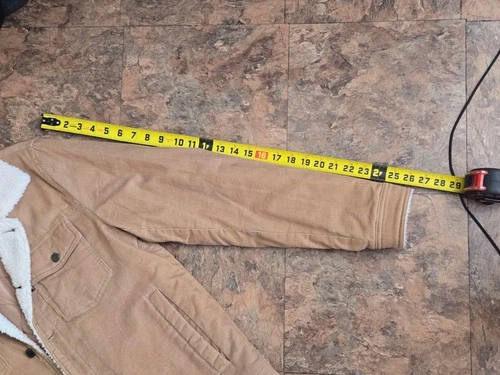 Calvin Klein Jacket Mens Small Corduroy Sherpa Trucker Western Insulated Tan image 3