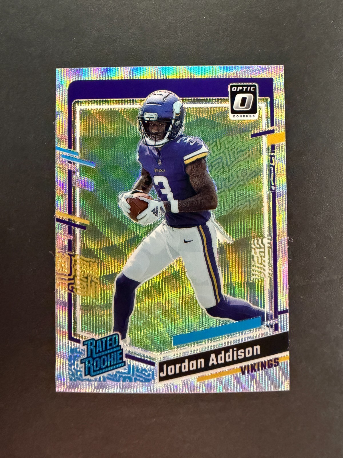 Jordan Addison 2023 Panini Donruss Optic Wave /300 #271 Rated Rookie
