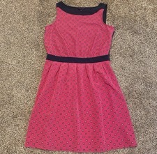 Tommy Hilfiger Side Zip Sleeveles Lightweight Lined Dress Women’s Sz 12 Pink EUC