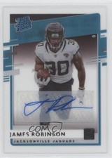 2020 Panini Chronicles Clearly Donruss Rated Rookie James Robinson Auto 6fs