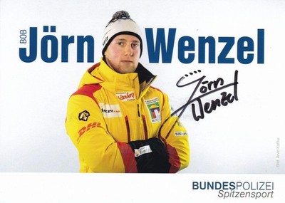 OLYMPIA  2026:  Jörn WENZEL (DEU) orig.Autogramm AK OLYMPIASIEGER BOB
