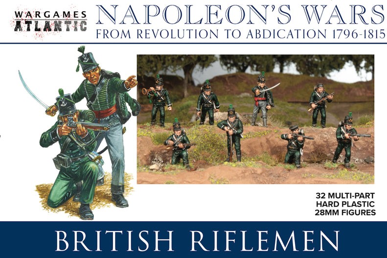 Военные игры Atlantic Napoleons Wars NW002 Британские стрелки из твердого пластика (32)