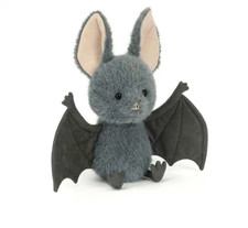 Jellycat Broox Bat Plush Toy Gray Variant Includes Dust Bag for Halloween