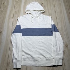 Faherty Sunwashed Sunray Hoodie Ocean Sunrise Mens M Slub Graphic Boho Beach