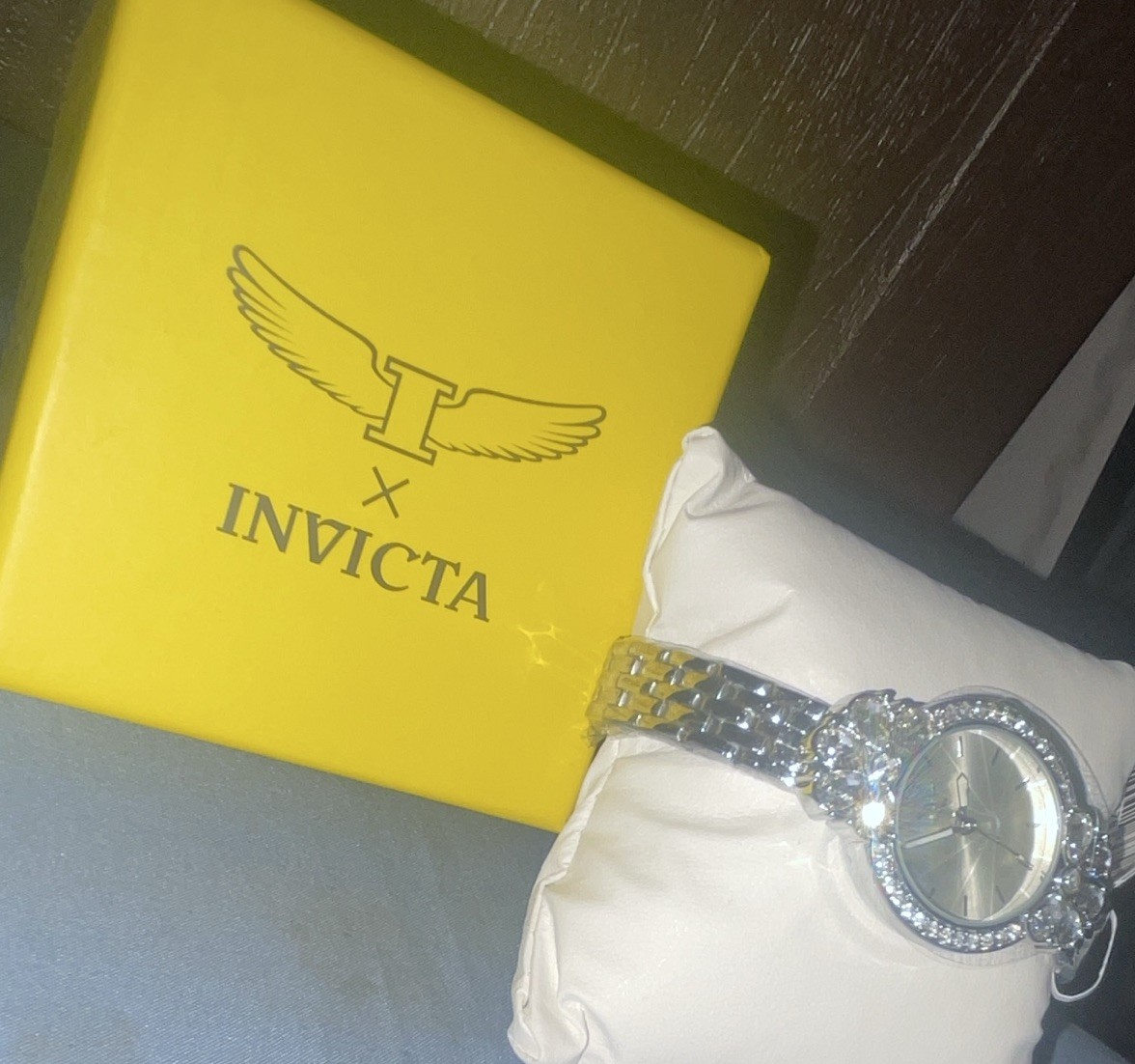 Invicta Women’s Quartz Analog Two-Tone Stainless Bracelet Crystal Bezel w/Box