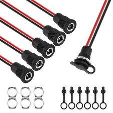 10A DC-099 Power Jack Cord Socket, 5.5x2.5MM Threaded Female Mount Connector ...
