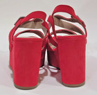 NEW Sun + Stone Raynaa Red Platform Wedge Sandals Women's Size 8M — photo 4