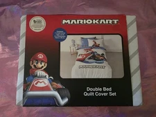 New Mario Kart Reversible Double Bed Quilt Quilt Doona Set Pillowcase Cotton