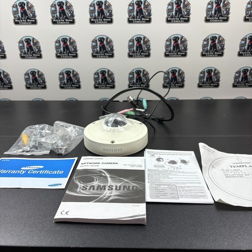 Samsung SNF-7010VMN 360° Network Dome Camera PoE 9MP w/ Manuals & Mount Kit