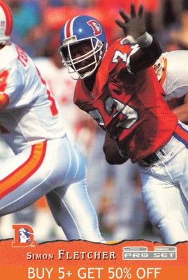 1993 Pro Set #124 Simon Fletcher Denver Broncos Football