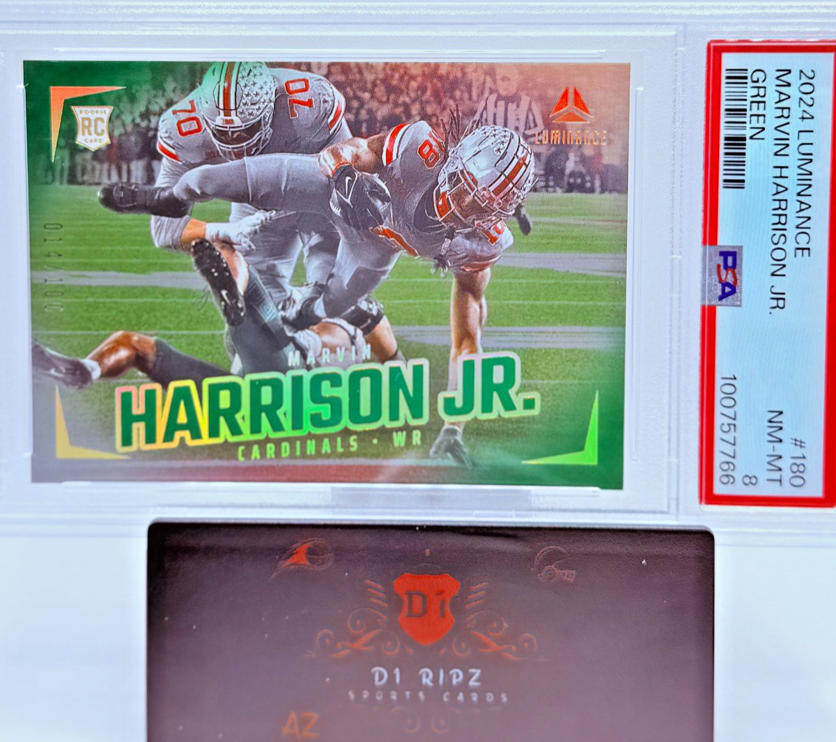 2024 Panini Luminance - Rookies Marvin Harrison Jr. #180 Green /100 (RC)