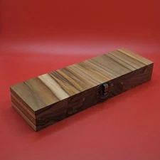 Hand-Crafted Straight Razor Storage Case. New. Teak Wood.