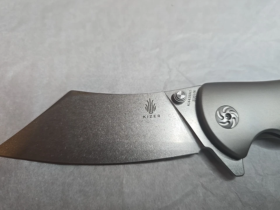 Kizer Zugang Frame Lock Flipper Knife Titanium (3.75" Stonewash) Ki4439A1 & Case - Image 4 of 4
