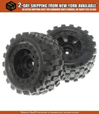 Pre-mounted 1/16th Scale Tires(Black)(2pcs)