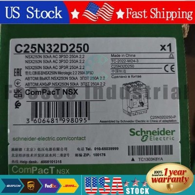 1PCS New Schneider C25N32D250 NSX250N 50KA AC 3P3D 250A 2.2