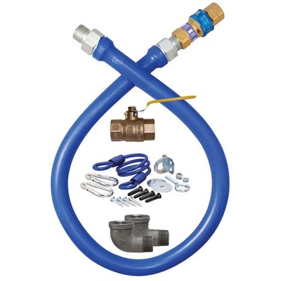 Dormont 1675KIT72 72'' Blue Hose 3/4'' Gas Connector Kit w/ Quick Disconnect