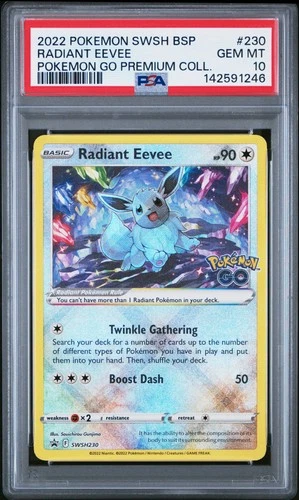 2022 POKEMON SWSH BLACK STAR PROMO #230 RADIANT EEVEE PSA 10