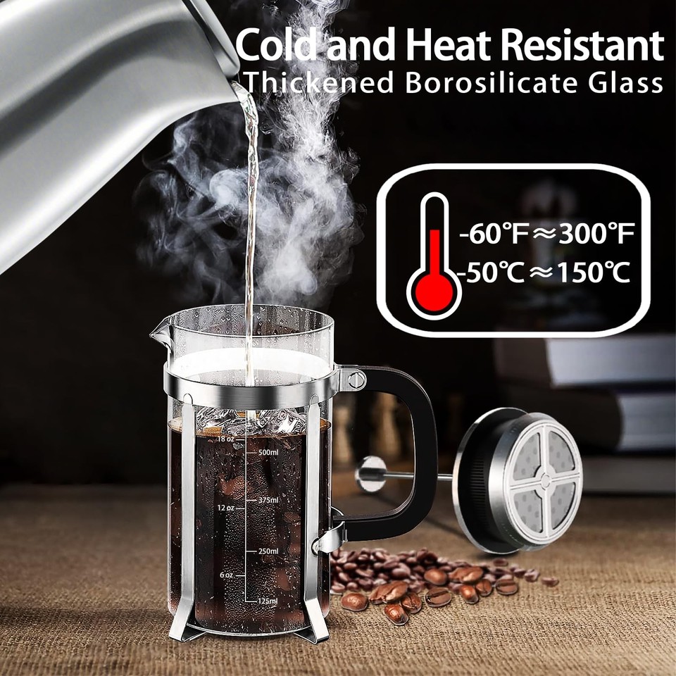 Lot 2 Filtres à Café Réutilisables Taille 4 - Acier Inoxydable Pour Machines Ninja CFP Filtre Café Durable Sans BPA Lot 2 Filtres à Café Réutilisables Taille 4 - Acier Inoxydable Pour Machines Ninja CFP Filtre Café Durable Sans BPA