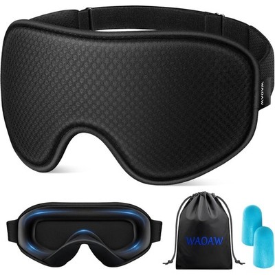 Sleep Mask for Men Women: Blackout Eye Masks for Sleep, 3D Breathable Soft