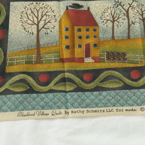 Moda Kathy Schmitz Fabric Panel Lot Blackbird Village Lancaster Country Cottage - Picture 3 of 9