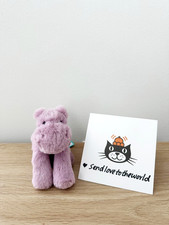 AUTHENTIC   BNWT Jellycat Tiny Hippo Plush - with Dust Bag -Ship Same Day