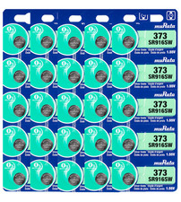 Murata 373 SR916SW Silver Oxide Watch Battery 25 Count - Replaces Sony 373