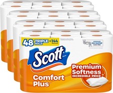 Comfortplus Toilet Paper, 48 Double Rolls, 231 Sheets per Roll, Septic-Safe, 1-P