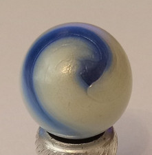 Large Prize Name Akro Agate Lazy Corkscrew Marble .74 NM Condition Shooter 1930s