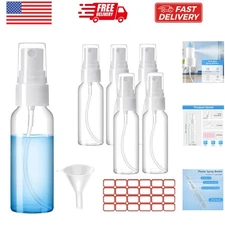 Spray Bottles, 1oz/30ml Clear Empty Fine Mist Plastic Mini Travel Bottle Set,...