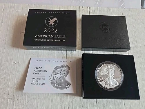New Listing2022-S Proof $1 American Silver Eagle Box With OGP & COA