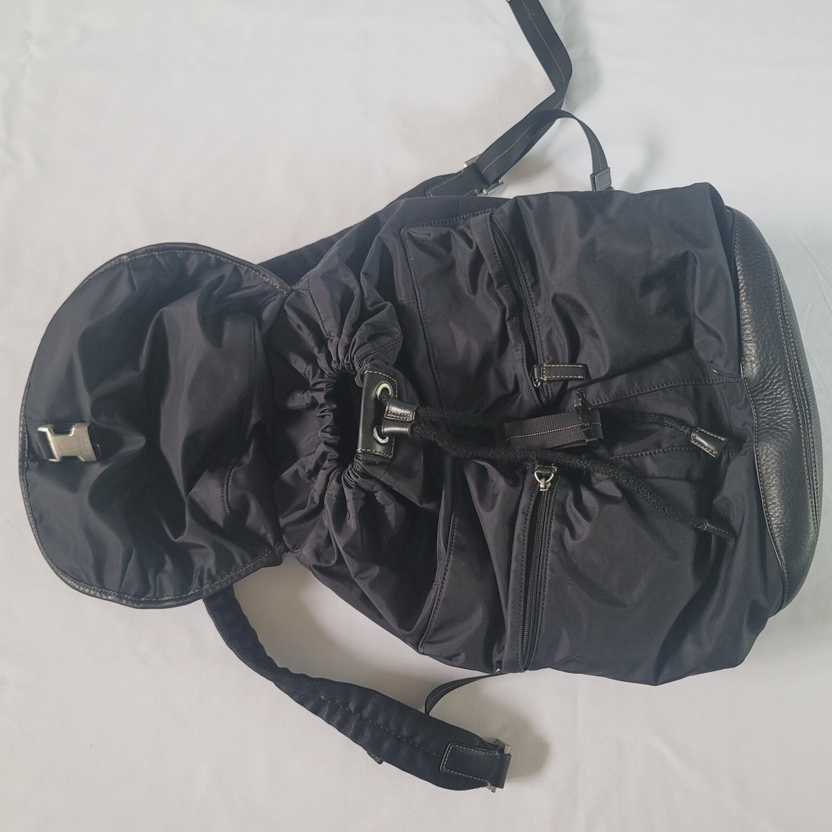 Coach Campus Black Nylon and Leather Backpack NWT Coach Leather & Nylon Campus Backpack F71674 Surplus  main image 3