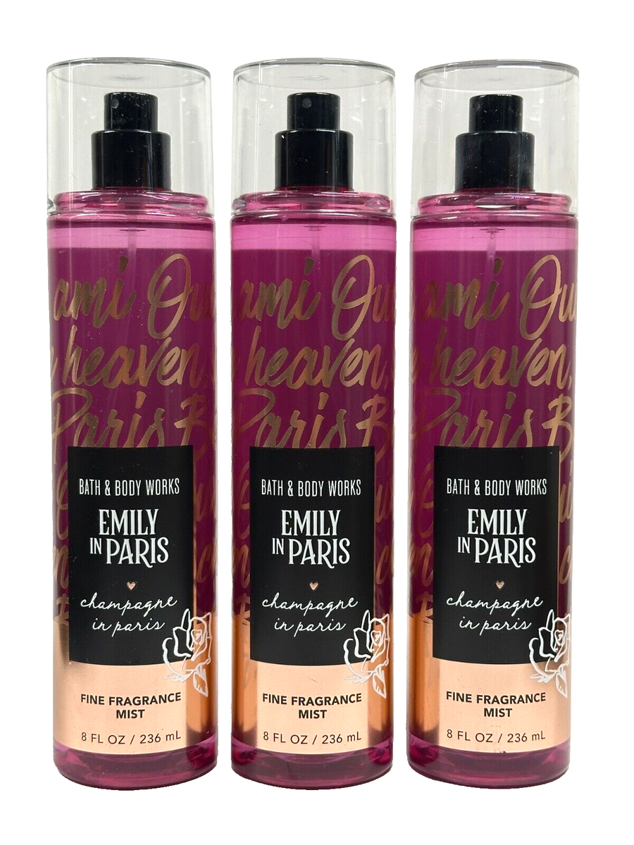 NEW 3 BATH & BODY WORKS EMILY CHAMPAGNE IN PARIS FRAGRANCE MIST