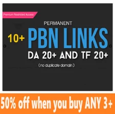 Homepage 20+ PBN Links - DA 20+ and TF 20+ Fast Ranking PBN Backlinks