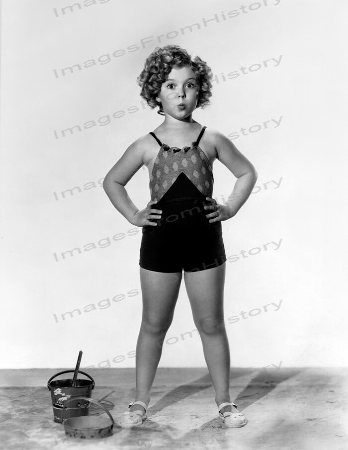 8x10 Print Shirley Temple Cute Shawmut Swimsuit Portrait 1934