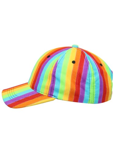 BASEBALLKAPPE MÜTZE REGENBOGEN GESTREIFT - Bild 3 von 10