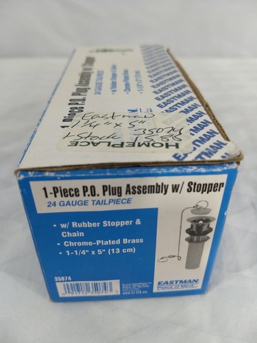 EASTMAN Ez-Flo 35074 One Piece P.O. Plug Assembly Brass Lock Nut w/Stopper - Picture 5 of 6