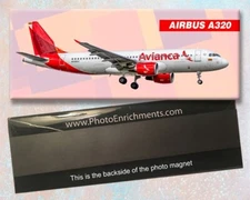 Avianca Airlines Airbus A320 Handmade 2" x 5" Fridge Magnet (PMT1804)