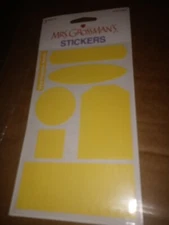 Mrs Grossmans Textured Tags Buttered Corn Yellow Stickers Vintage new 3 sheets