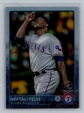 2015 Topps Baseball Series 2 Neftali Feliz Clear Stock 645 Serial Numbered /10