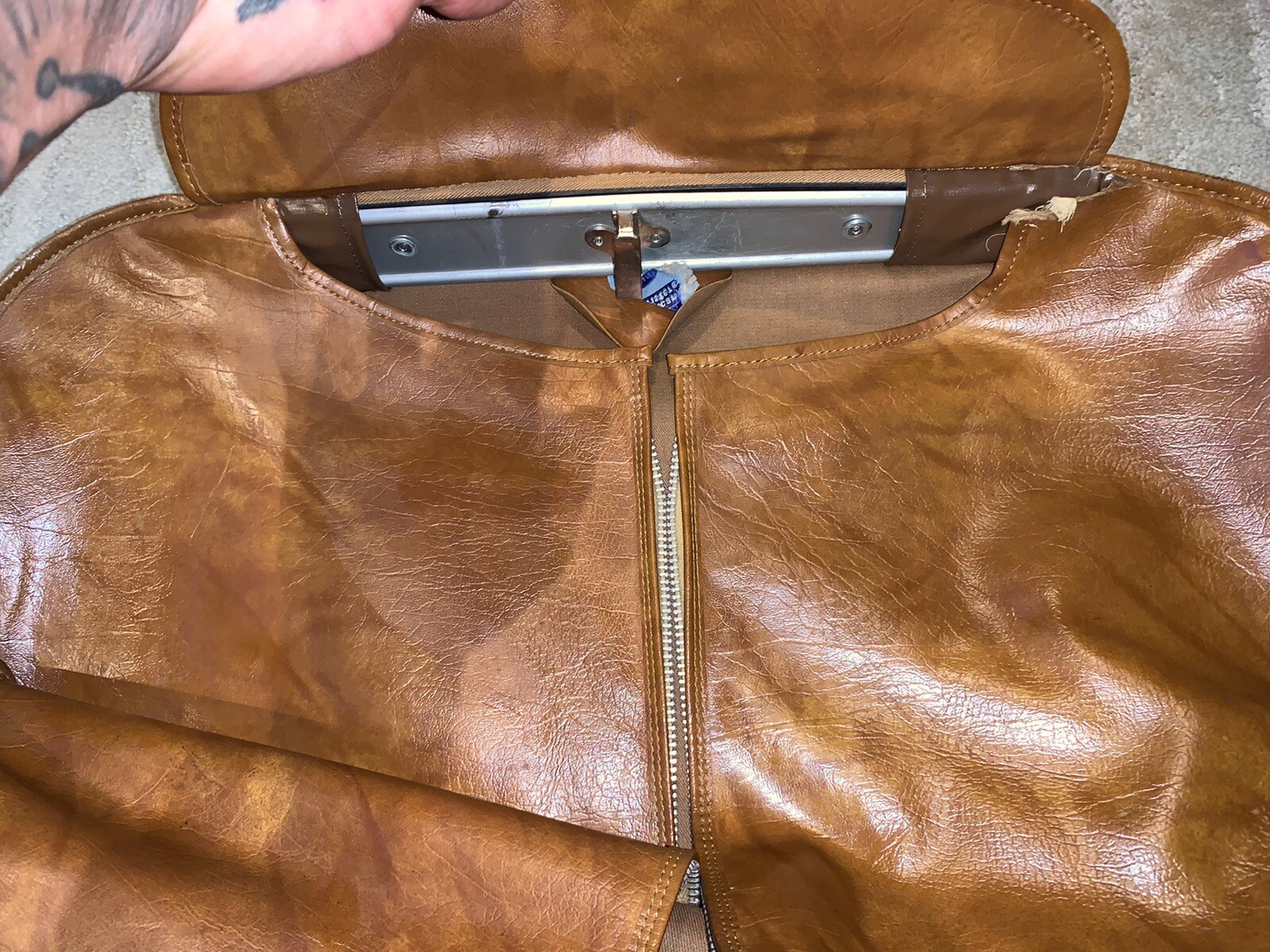 Vintage American Tourister Luggage Garment Suit Bag Leather Brown eBay