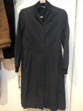 Authentic Miu Miu By Prada Black Trench Coat With Elbow Patches Woman Size 40 -s