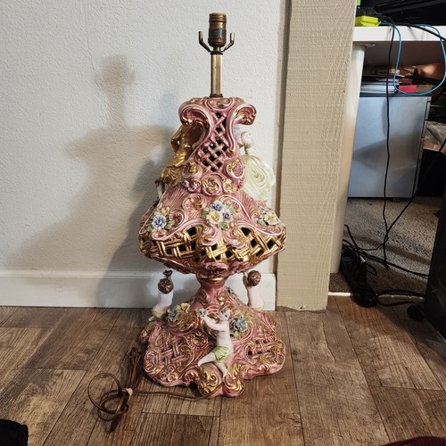 Capodimonte Figural Lamp | Vintage Italian Figurine Lamp | Large, Rare - Picture 15 of 16