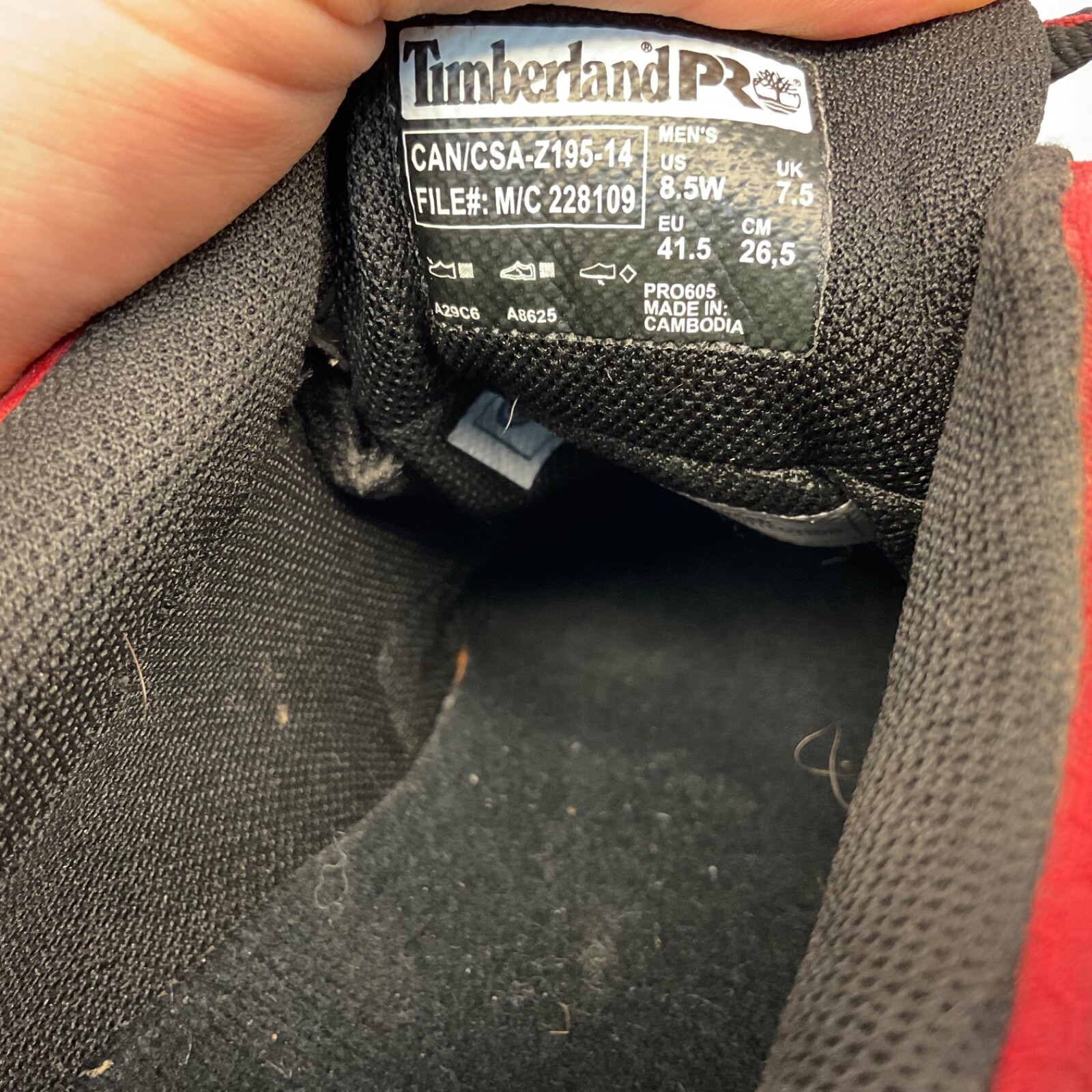 Timberland PRO Men's Radius Comp. Toe Work Shoes A29C6 Black/Red Size 8.5W image 9