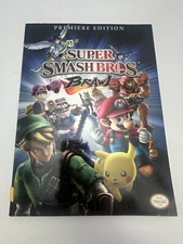 Nintendo Super Smash Bros Brawl Game Prima Guide Premiere Edition Book w/ Poster