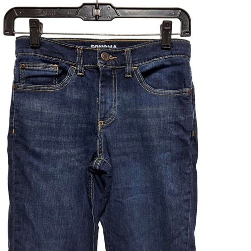 SONOMA Flexwear Bootcut Jeans Girls Size 10 Dark Wash Stretch Denim 5-Pocket CKE - Picture 2 of 8