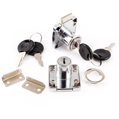 2 x Möbelschloss Riegelschloss Kastenschloss Aufschraubschloss