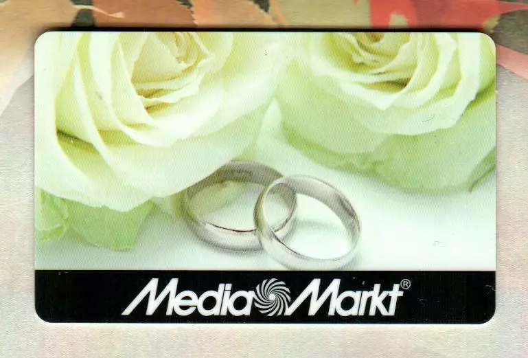 MEDIA MARKT ( Austria ) Wedding Rings, White Roses 2012 Gift Card ( $0 )