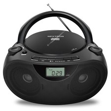 Portable CD Boombox with Bluetooth AM/FM Radio USB and AUX Battery Operated